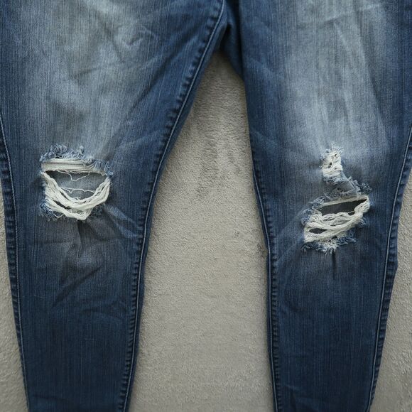 Torrid Jeans Women's Size 14R Blue Mid-Rise Jegging Denim 28.5"Inseam Distressed - Picture 12 of 16